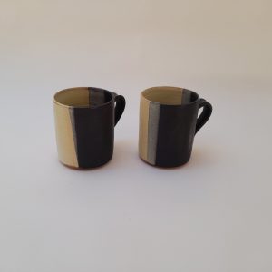 Juego de 2 tazones bicolor vertical