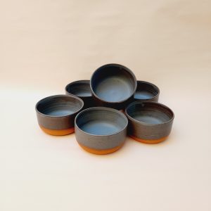 Juego de 6 pocillos azules