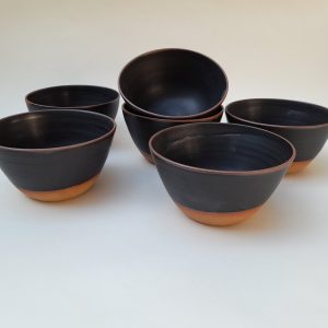 Juego de 6 pocillos negros