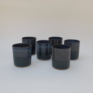 Juego de 6 vasos azules