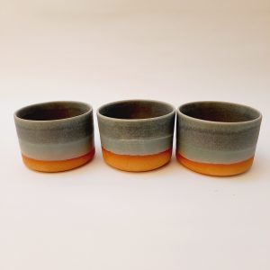 Juego de maceteros turquesa claro mate