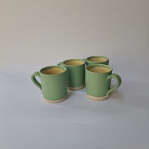 Juego de 4 tazas de café turquesa