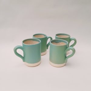 Tazas de café grandes turquesas